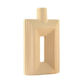 Sand Ceramic Grooved Vase