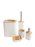 5-Piece Bathroom Set - White, Square