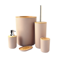 5-Piece Bathroom Set - Taupe, Round