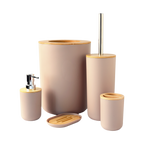 5-Piece Bathroom Set - Taupe, Round