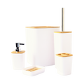 5-Piece Bathroom Set - White, Square