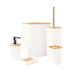 5-Piece Bathroom Set - White, Square